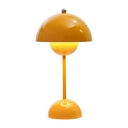 Zedker Modern LED Table Lamp, Cord Minimalist Wrought Iron Hemisphere Desk Lamp Nordic Bedside Table Light for Bedroom - Mushroom Dome Shade Big Deals