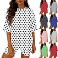 thumbnail image 1 of Zedker Oversized T shirts for Women - 2026 Spring Summer Tops Short Sleeve Tee Shirts Crew Neck Fashion Casual Workout Clothes Green S, 1 of 7