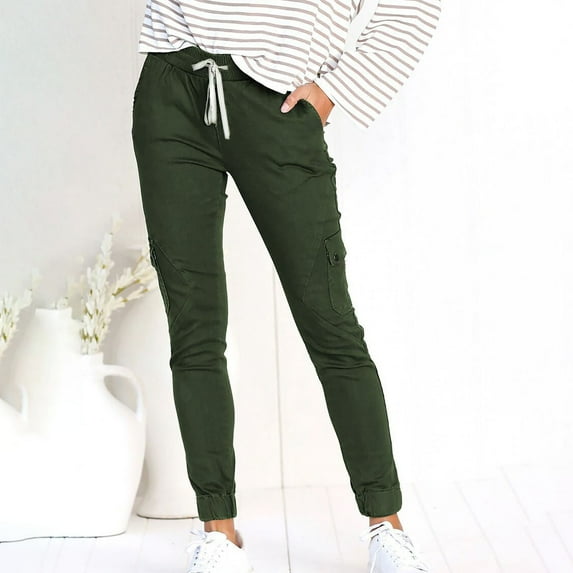 Zedker Pants For Tall Women Pants With Pockets For Women Women Fashion Sexy Pants Multi-Pocket Shrinkage Casual Pants