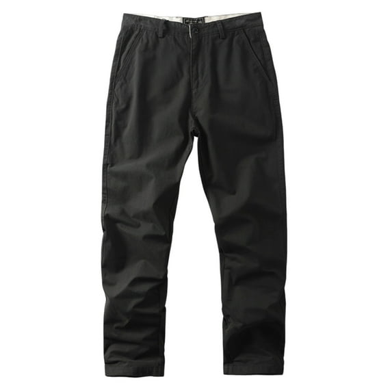 Zedker Pants for Women Basic Stretch Twill Jogger Casual High Waist Y2k Straight Wide Leg, Plus Size Black XL