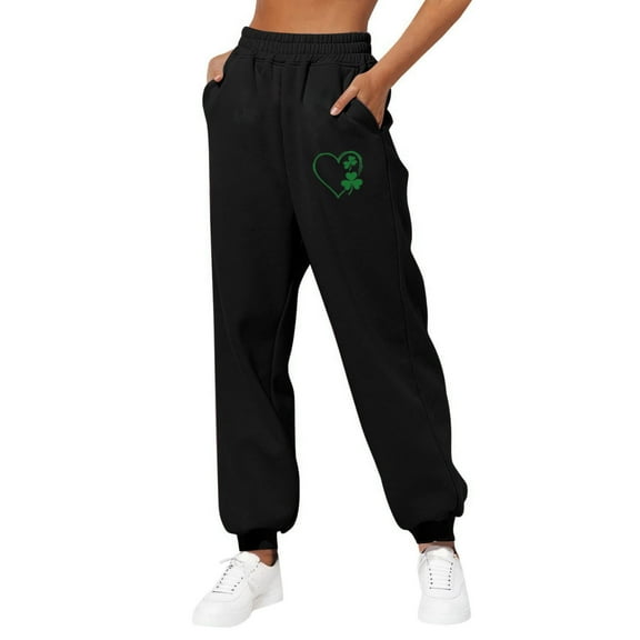 Zedker Pants for Women Super Soft Active Fleece Sweatpants Joggers Comfortable Pants, Plus Size Black XXXL