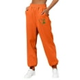 thumbnail image 1 of Zedker Pants for Women Super Soft Active Fleece Sweatpants Joggers Comfortable Pants, Plus Size Orange XXL, 1 of 3