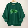 thumbnail image 1 of Zedker Plus Size Womens St Patrick's Sweatshirts Irish Shamrock Long Sleeve Graphic Shirt Casual Crewneck Pullover, 1 of 6