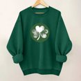 thumbnail image 1 of Zedker Plus Size Womens St Patrick's Sweatshirts Irish Shamrock Long Sleeve Graphic Shirt Casual Crewneck Pullover, 1 of 6