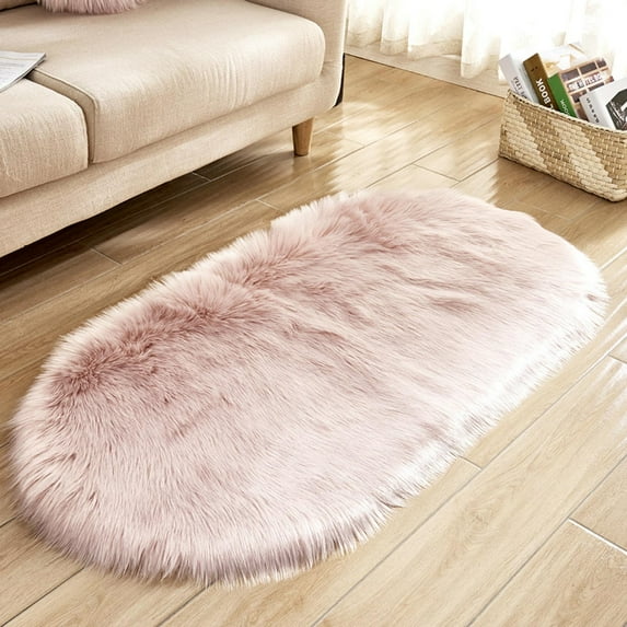 Zedker Porch Rug Super Soft Faux Sheepskin Area Rugs For Bedroom Floor Shaggy Plush Carpet Faux Rug Bedside Rugs