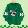 thumbnail image 1 of Zedker St Patricks Day Shamrock Sweatshirt for Women Long Sleeve Crewneck Shirts Y2k Casual Cute Graphic Pullover Tops, 1 of 5