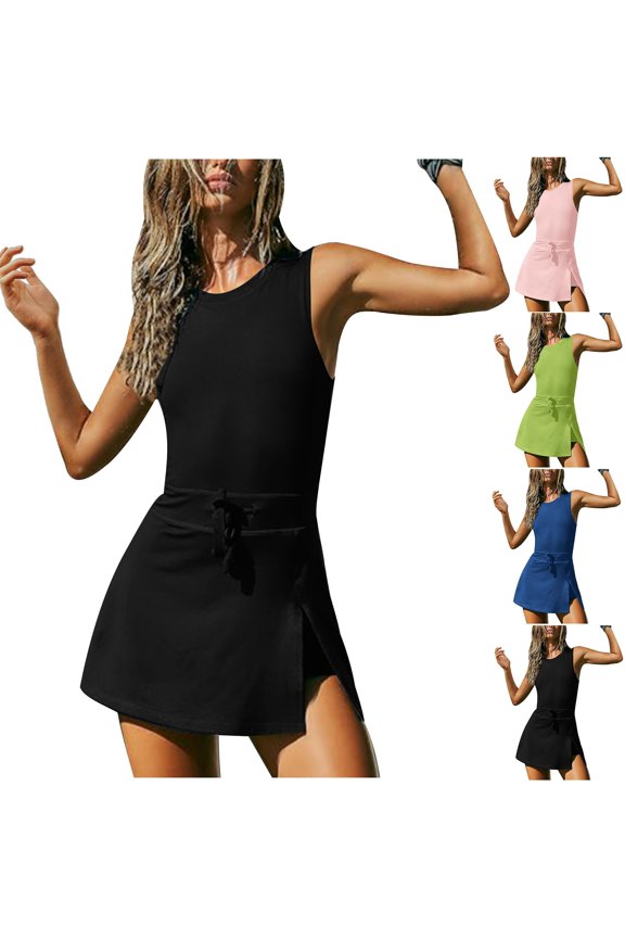 Summer Jumpsuit Shorts for Women Sleveless Top Wide Leg Short Pant Lounge Comfy Jumpsuits with Pockets Pink S