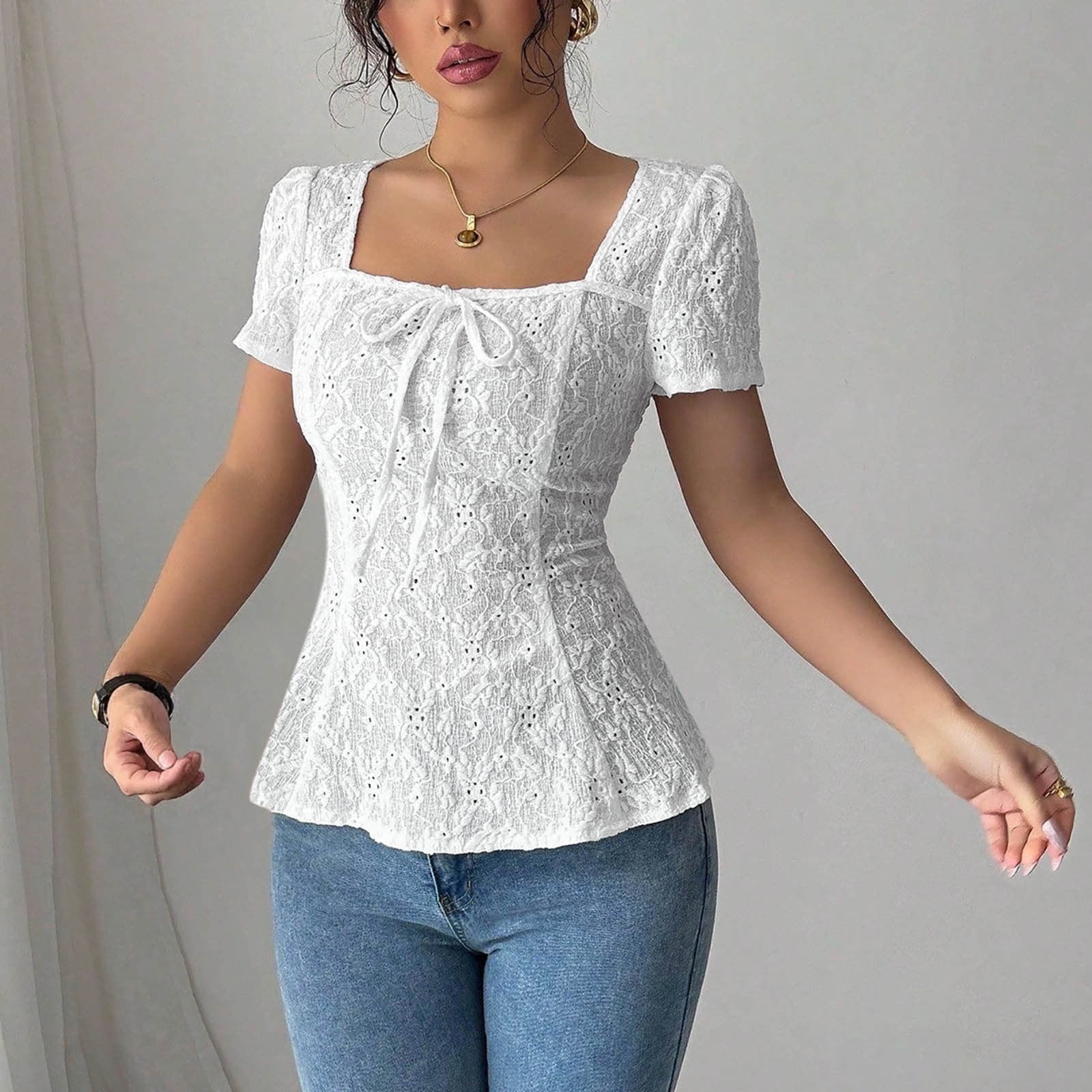Lace Peplum Tops