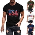 thumbnail image 1 of Zedker USA 250th Anniversary Shirt 4th of July Shirts for Men Patriotic American Flag Tshirts Independence Day Mens Shirts Black XXXXL, 1 of 6