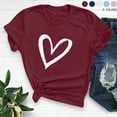 thumbnail image 1 of Zedker Valentine'S Day Shirts For Women Funny Print T Shirt Printed Casual T-Shirts for Women Summer Tops Pink XXXL, 1 of 7