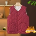 thumbnail image 1 of Zedker Vest Tops for Women Button Up Sweater 2025 Knit Work Business Casual Outfits,Plus Size RedXXL, 1 of 9