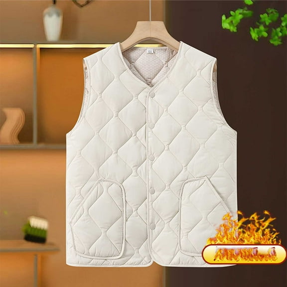 Zedker Vest Tops for Women Button Up Sweater 2025 Knit Work Business Casual Outfits,Plus Size WhiteXXL