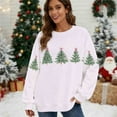 thumbnail image 1 of Zedker Vintage Christmas Women Sweatshirt Vintage Santa Print Casual Sweatshirt,Plus Size Pink XXL, 1 of 1