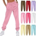thumbnail image 1 of Zedker Wide Leg Sweatpants Women Fleece Sweat Pants Fall Spring Clothes Baggy Jogger Sweatpant with Pockets 2026 BeigeL, 1 of 8