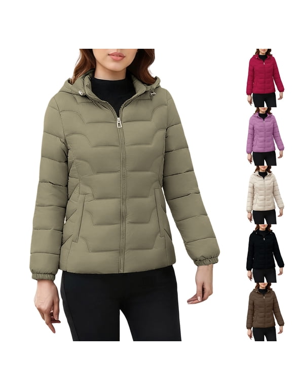 Winter Coats For Women Lightweight Puffer Jacket Plush Hooded Mid Length Sherpa Outerwear With Pockets Red XXXXL