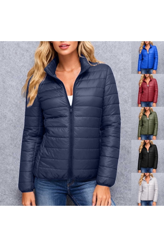 Winter Coats For Women Lightweight Puffer Jacket Winter Clothing For Women Black XS