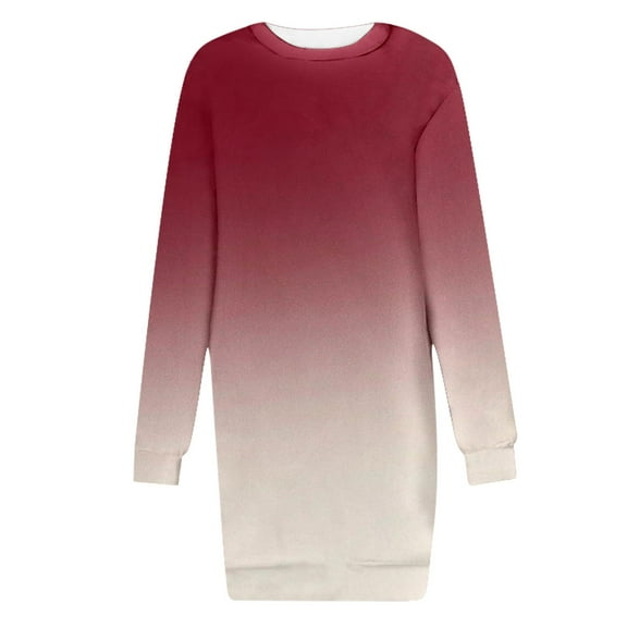 Zedker Women Long Sleeve Midi Dress Long Sleeve Bodycon Mock Neck Party Club Dresses, Plus Size WineM