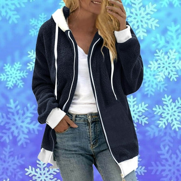 Zedker Women Puffer Jacket Full Length Collar Detachable Hood Warm Winter Coat, Plus Size White L