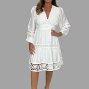 sachin and babi light blue dress Ash Stripe Plus Size White Casual Maxi Dress One... From Jichang_store1,  $13.97 main image 0