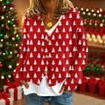 thumbnail image 1 of Zedker Women's Button Up Christmas Cardigans Long Sleeve V Neck Winter Funny Graphic Xmas Outerwear,Plus Size Red L, 1 of 5