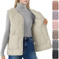 thumbnail image 1 of Zedker Women's Fleece Sherpa Vest Casual Lightweight Outerwear Zip Up Sleeveless Jacket With Pockets, 1 of 8