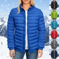 thumbnail image 1 of Zedker Women's Jacket Winter Puffer Jacket Fleece Warm Lightweight Coat Outerwear Cold Weather Jackets Blue M, 1 of 7