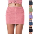 thumbnail image 1 of Zedker Women's Jean Skirt High Waist Summer Stretch Denim Skirt Button Knee Length Skirt with Pockets Green M, 1 of 7