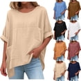 thumbnail image 1 of Zedker Women's Sweaters Half Sleeve Oversized Boat Neck Knitted Pullover Sweater Trendy Casual Loose Fit Fall Tops Red, Size S-XXL, 1 of 9