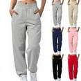 thumbnail image 1 of Zedker Women's Sweatpants Outdoor Running Wide Leg Pants Elastic Waist Workout Casual Sweatpants Open Bottom with Pockets Sweatpants Women, 1 of 9