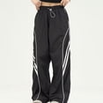 thumbnail image 1 of Zedker Women's Wide Leg Track Pants Baggy Y2k High Waisted Dance Sweatpants, Plus Size Black XL, 1 of 6