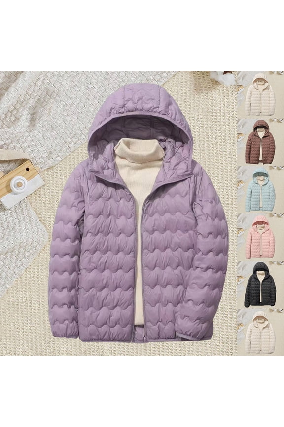 Womens Down Puffer Jacket Packable Lightweight Full Zip Winter Quilted Coats Oversized Puffer Coat
