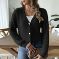 thumbnail image 1 of Zedker Womens Imitation Mink Texture Cardigan Sweaters Casual Loose Long-Sleeved Going Out Tops For Women Fashion Solid Color Outerwear,Black,L, 1 of 7
