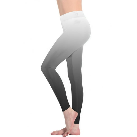 Zedker Womens Leggings UPF 50  High Waist Swim Leggings Sun Protective Swimming Tights, Plus Size Gray L