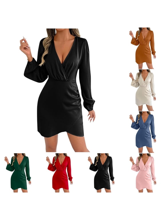 Womens Midi Dresses Casual Loose Comfortable Bridesmaid Formal Evening Dress Elegant Curvy Wedding Guest Dresses for Women