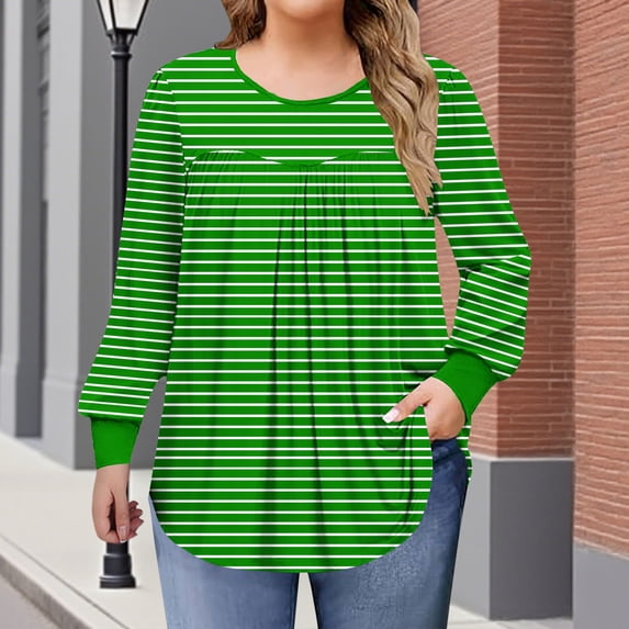 Zedker Womens Tops Long Sleeve Shirts For Women Fall Round Neck Loose Vacation Printed T-Shirt,Dresses for Women,Navy,XXXXL