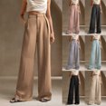 thumbnail image 1 of Zedker Womens Wide Leg Dress Pants Business Casual Flowy Work Pants High Waisted Slacks Trousers with Pockets, 1 of 10