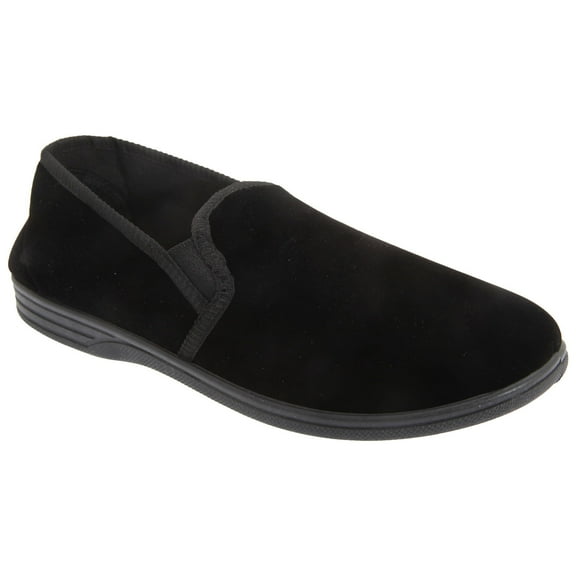 Zedzzz Mens Ross Twin Gusset Velour Slippers