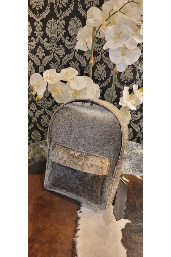 Natural Cowhide Backpack | 100% Real Hair On Cowhide Leather Backpack | Cowhide Shoulder Bag | Hair on Leather Backpack