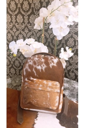 Natural Cowhide Backpack | 100% Real Hair On Cowhide Leather Backpack | Cowhide Shoulder Bag | Hair on Leather Backpack