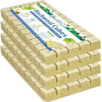 ZeeDix 1 inch 4 Sheets Rockwool Cubes 200 Cubes Starter Plugs for Soilless Cultivation Seedlings Plants Hydroponics Germination
