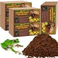 thumbnail image 1 of ZeeDix 10Pcs Compressed Coconut Fiber Substrate , 100% Organic Coco Coir Fiber Brick Brown for Reptiles Bedding, 1 of 7
