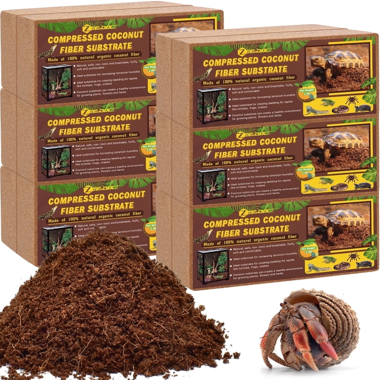 ZeeDix 12Pcs Compressed Coconut Fiber Substrate , 100% Organic