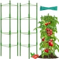 thumbnail image 1 of ZeeDix 2 Pack Tomato Cages for Garden,Up to 63in(5.2FT) Adjustable Tall Tomato Cage,Garden Stakes Tomato Trellis for Pots,Tomato Plant Support for Raised Garden Bed &Vegetables Flowers(Green), 1 of 8