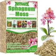 ZeeDix 1.1 LB Premium Sphagnum Moss for Plants, 25QT Natural Long Fibered Orchid Moss Sphagnum Peat Moss Bulk for Carnivorous,Orchid,Sarracenia,Succulent,Venus Fly Traps and Reptiles