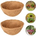 thumbnail image 1 of ZeeDix 2Pcs 10Inch Coconut Liners Coco Coir Hanging Basket Liners 100% Natural Coco Fiber for Planters Flowers Vegetables., 1 of 7