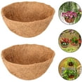 ZeeDix 14Inch Coco Coir Hanging Basket Liners, 2Pcs for Planters