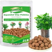 ZeeDix 2lb LECA Clay Pebbles Decorative Organic Seedling Plants Grow Media Reusable Hydroponic Supplies