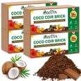 thumbnail image 1 of ZeeDix 4 Pcs 100% Organic Coco Coir Brick Coconut Coir Bricks for Plants Gardening Herbs, 1 of 9