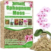 ZeeDix 6OZ Premium Sphagnum Moss for Plants, 8QT Natural Long Fibered Orchid Moss Sphagnum Peat Moss Bulk for Carnivorous,Orchid,Sarracenia,Succulent,Venus Fly Traps and Reptiles