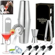 ZeeDix Bartender Kit 12-Piece Cocktail Shaker Set Stainless Steel Bar Tools Drink Shaker Bartending Accessories for Bar Home Holiday Party